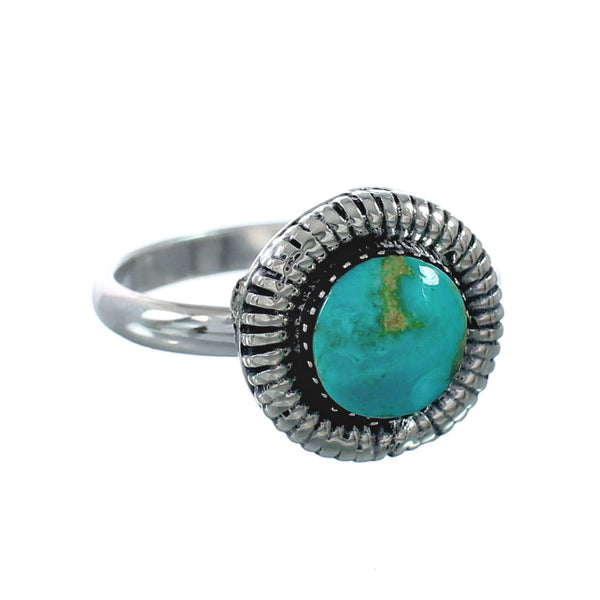 Navajo Genuine Sterling Silver Turquoise Ring Size 7 JX130782